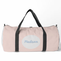 Modern Elegant Roos Roze Gepersonaliseerde Duffle 