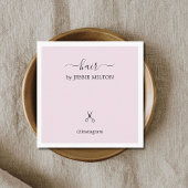 Modern Elegant Roos White Hairdresser Vierkante Visitekaartje