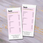 Modern Elegant Roos Wit Faux Gold Line Salon Reclamekaart