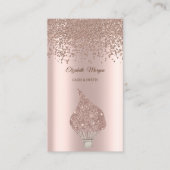 Modern Elegant Rose Gold Diamonds Glitter Whisk  Visitekaartje (Voorkant)