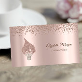 Modern Elegant Rose Gold Diamonds Glitter Whisk Visitekaartje