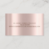 Modern Elegant Rose Gold Diamonds Glitter Whisk Visitekaartje (Achterkant)