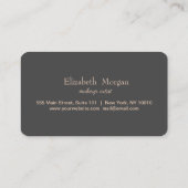 Modern Elegant Rose Gold Hearts Opal Stone Klantenkaartje (Achterkant)