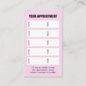 Modern Elegant Rose White Black Salon Afsprakenkaartje (Voorkant)