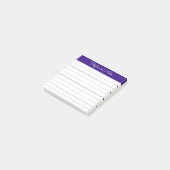 Modern Elegant Royal Purple Personalized Lined Post-it® Notes (Schuin)