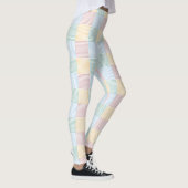 Modern Elegant Roze Blauw Groen Geel Wit Leggings (Rechts)
