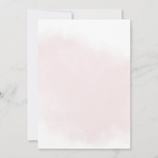 Modern Elegant Roze Blush Bloemen Vrijgezellenfees Kaart (Achterkant)