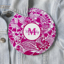 Modern Elegant Roze Botanische Bloemen Mehndi Henn