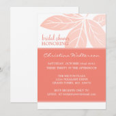 Modern Elegant Roze Coral Vrijgezellenfeest Kaart (Voorkant / Achterkant)