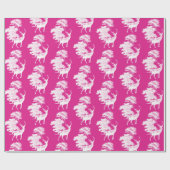 Modern Elegant Roze Deer Country Toile Cadeaupapier (Vlak)