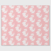 Modern Elegant Roze Deer Country Toile Cadeaupapier (Vlak)