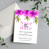 Modern Elegant Roze Floral Save The Date