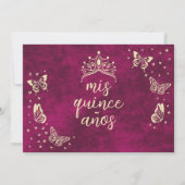 Modern elegant roze goud 15 jaar oud Quinceañera Save The Date (Achterkant)