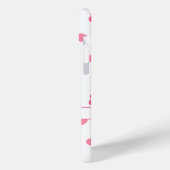 Modern Elegant Roze Hart Custom Monogram Hoesje (Achterkant / Links)