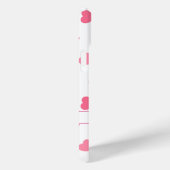 Modern Elegant Roze Hart Custom Monogram Hoesje (Achterkant / Rechts)