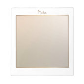 Modern Elegant Roze met Gouden Rand Notitieblok (Voorkant)