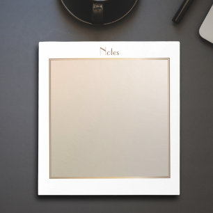 Modern Elegant Roze met Gouden Rand Notitieblok