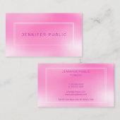 Modern Elegant Roze Paarse Creatief Ontwerp Trendy Visitekaartje (Voorkant / Achterkant)