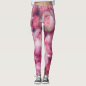 Modern Elegant Roze Rozen Bloemen Chique Trendy Leggings (Voorkant)