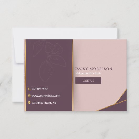 Modern Elegant Roze Zakelijk Cadeaubon (Voorkant)