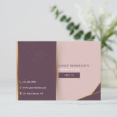 Modern Elegant Roze Zakelijk Cadeaubon (Staand voorkant)