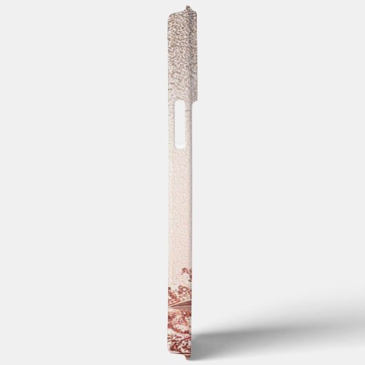 Modern elegant rozen goud met bloemencurve11 Case-Mate iPhone case (Achterkant / Rechts)