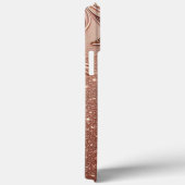 Modern elegant rozen goud met bloemencurve6 Case-Mate iPhone case (Achterkant / Rechts)