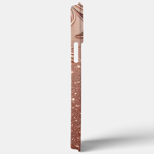 Modern elegant rozen goud met bloemencurve6 Case-Mate iPhone case (Achterkant / Rechts)