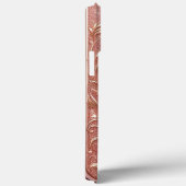 Modern elegant rozen goud met bloemenkromme9 Case-Mate iPhone case (Achterkant / Rechts)