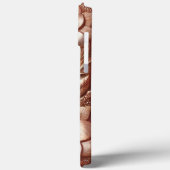 Modern elegant rozen goud met bloemenkromme Case-Mate iPhone case (Achterkant / Links)