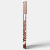 Modern elegant rozen goud met bloemenkromme Case-Mate iPhone case (Achterkant / Rechts)