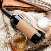 Modern Elegant Rust Boho Arch Minimalist Weddensch Wijn Etiket