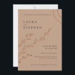 Modern Elegant Rust Botanical Wedding Invitation Kaart<br><div class="desc">Deze elegante minimalistische trouwuitnodiging met een modern botanisch design en diepe oorse tinten zullen uw trouwpartijdecor aanvullen! Verander lettertypen,  kleuren en details om het echt van u te maken! In mijn winkel WOWweds heb ik overeenkomende stukken van hetzelfde collectie.</div>