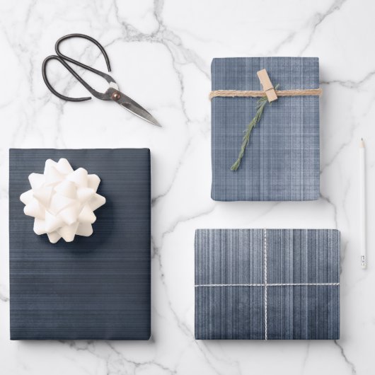 Modern Elegant Rustic Abstract gestript Inpakpapier Vel (Voorkant)