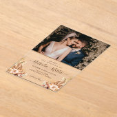 Modern Elegant Rustic met Photo Wedding Acryl Uitnodigingen (Laagn)