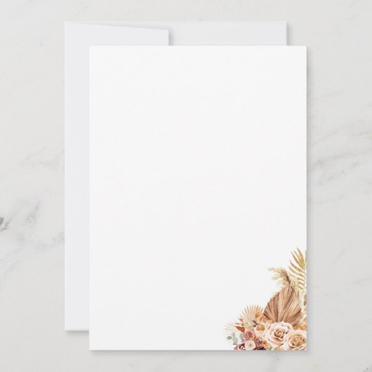 Modern Elegant Rustic met Photo Wedding Kaart (Achterkant)