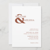 Modern Elegant Rustic Terracotta en White Wedding Kaart (Voorkant)