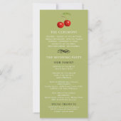 Modern Elegant Sage Foto Huwelijksprogramma (Achterkant)