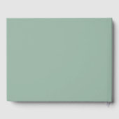 Modern Elegant Sage Green Personalize Wedding Gastenboek (Achterkant)