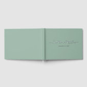 Modern Elegant Sage Green Personalize Wedding Gastenboek (Volledig)