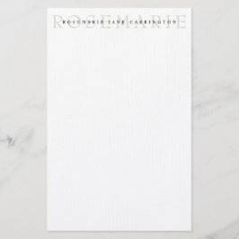 Modern Elegant Sage Green Personalized Stationery Briefpapier