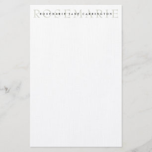 Modern Elegant Sage Green Personalized Stationery Briefpapier