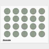Modern Elegant Sage Green Wedding Bedankt Ronde Sticker (Vel)