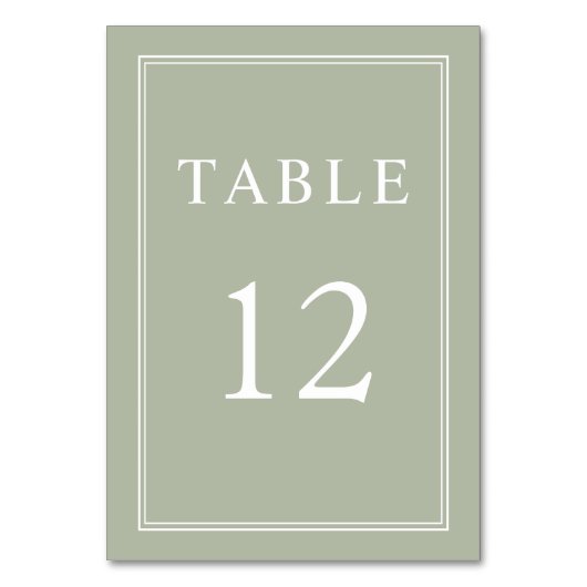 Modern Elegant Sage Green Wedding Kaart (Voorkant)