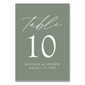 Modern Elegant Sage Green Wedding Kaart (Achterkant)