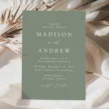 Modern Elegant Sage Green Wedding