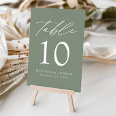 Modern Elegant Sage Green Wedding Kaart