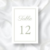 Modern Elegant Sage Green Wedding Kaart