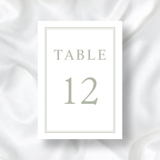 Modern Elegant Sage Green Wedding Kaart