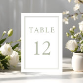 Modern Elegant Sage Green Wedding Kaart